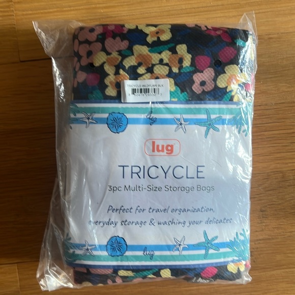 NWT Lug Tricycle 3-Piece Multi-Storage Bags in Wildflower Black - Picture 1 of 6